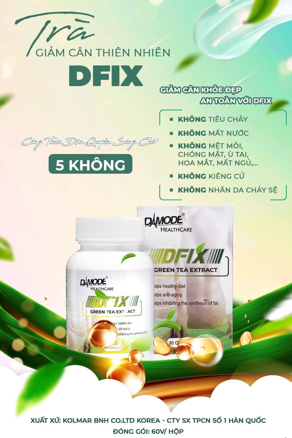 Trà Giảm Cân Thiên Nhiên - Dfix